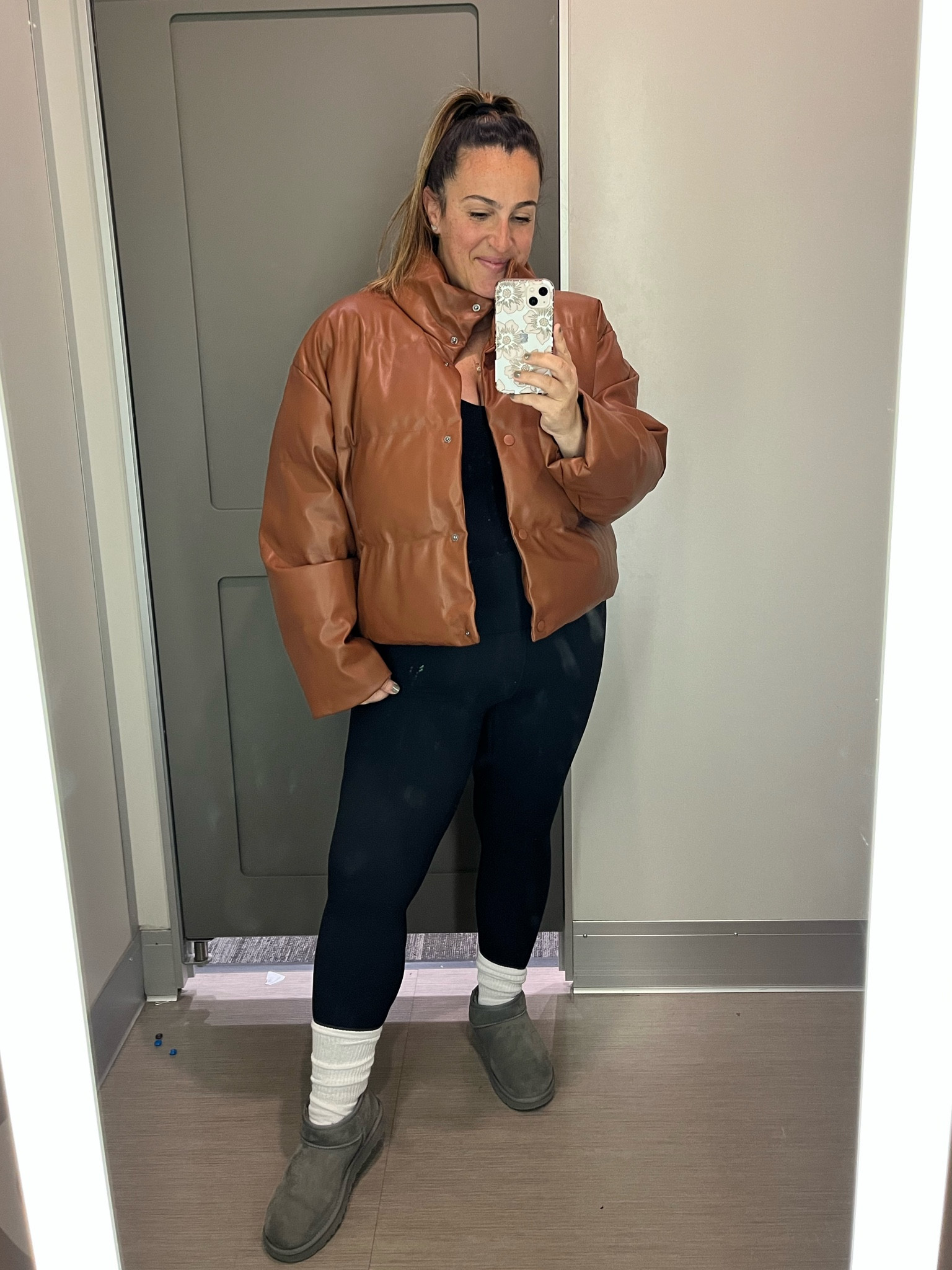 Faux Leather Puffer Jacket from target!
Amazing quality. Very comfortable! I’m in an XL and it fits with a sweater under too. 

#LTKcurves #LTKunder100 #LTKSeasonal