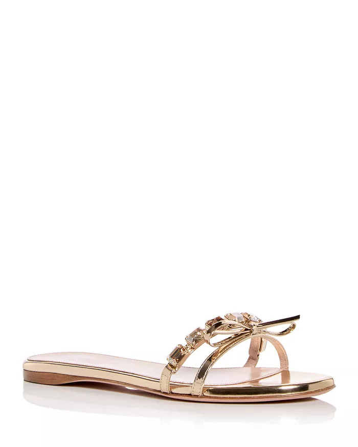 Women's Bow Embellished Slide Sandals | Bloomingdale's (US)