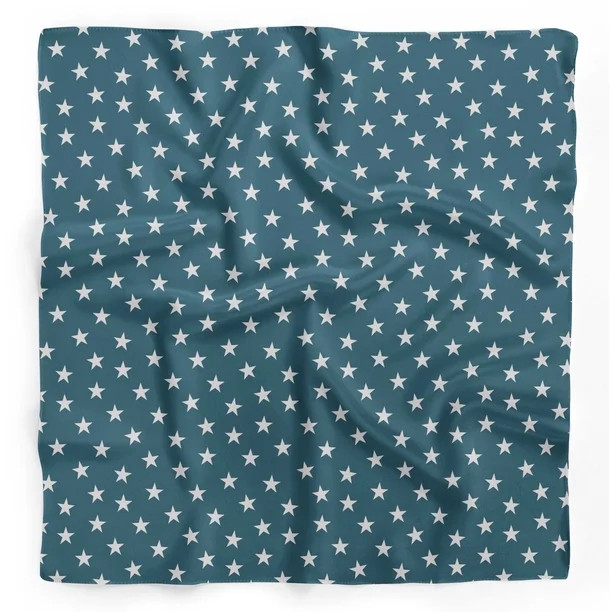 Bimba Blue Stars Star Printed Pure Silk Scarf For Hair Neck Head Bandanas For Women 40 x 80 Inche... | Walmart (US)