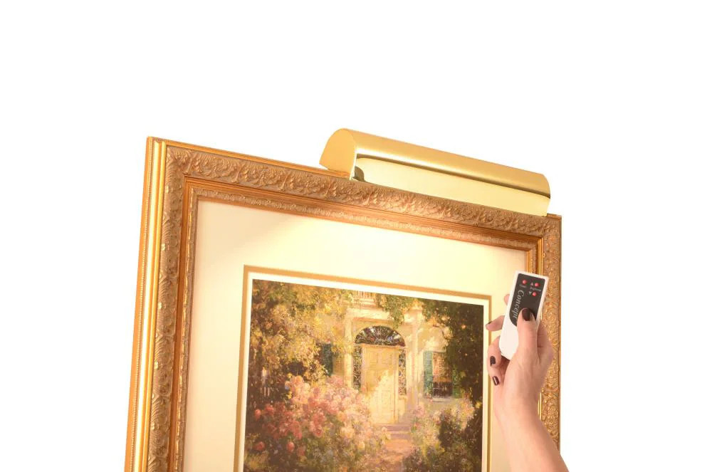 Halcyon Times Polished Brass LED Battery Picture Light | 101L | Lowe's