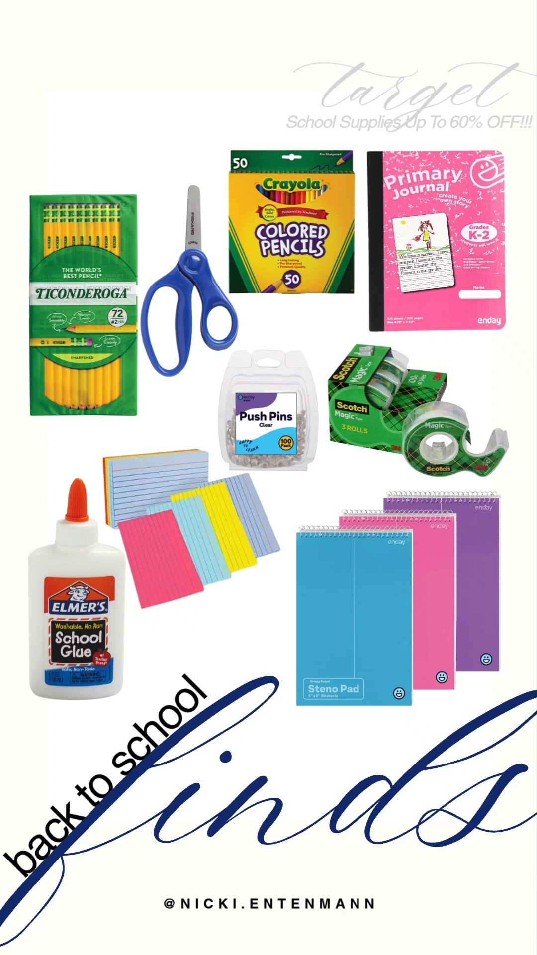 Get ready for back to school with Target essentials up to 60% off. Stock up on pencils, notebooks, glue, and scissors to keep study supplies organized and affordable all year. #target #targetfinds #backtoschool #schoolsupplies #salealert #targetdeals #backtoschoolshopping #budgetshopping #shoppinghaul #modernliving ✏️📓🖍️ 

 #LTKdayinmylife #LTKSaleAlert #LTKKids