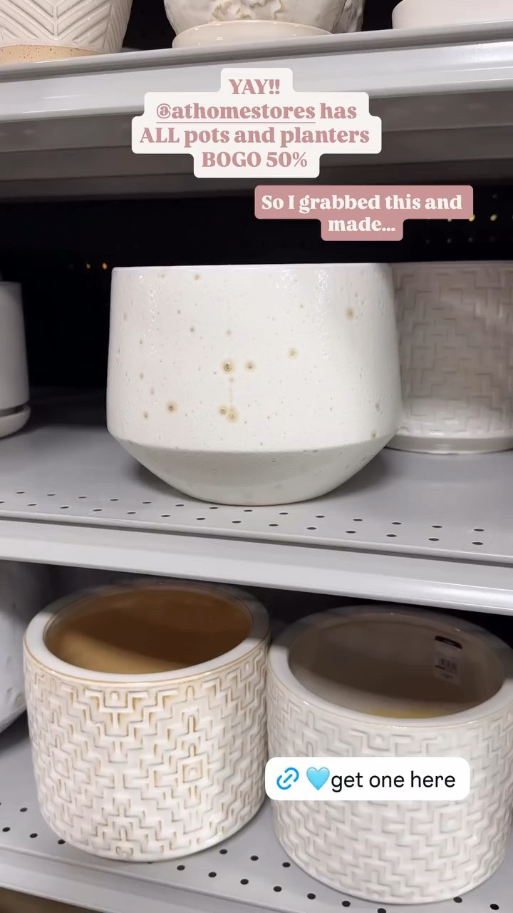 YAY!! 
 @athomestores has ALL pots and planters BOGO 50%  So I grabbed this and made…