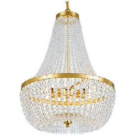 Crystorama Rylee 18" Wide Antique Gold Chandelier | Lamps Plus
