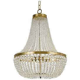 Crystorama Rylee 18" Wide Antique Gold Chandelier | Lamps Plus