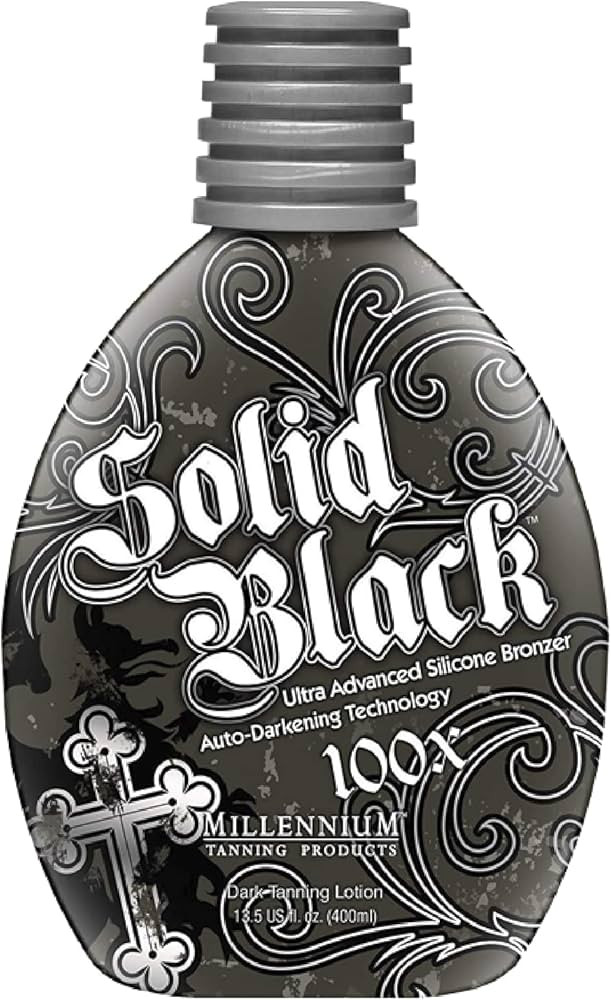 Millennium Tanning Solid Black 100X Indoor Tanning Lotion for Tanning Beds (13.5 Fluid Ounces) | Amazon (US)