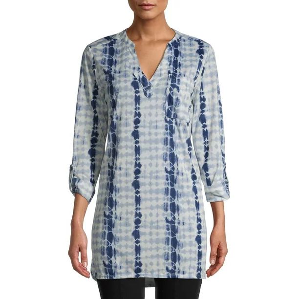 New York Laundry Women’s Long Sleeve Roll Tab Tunic | Walmart (US)