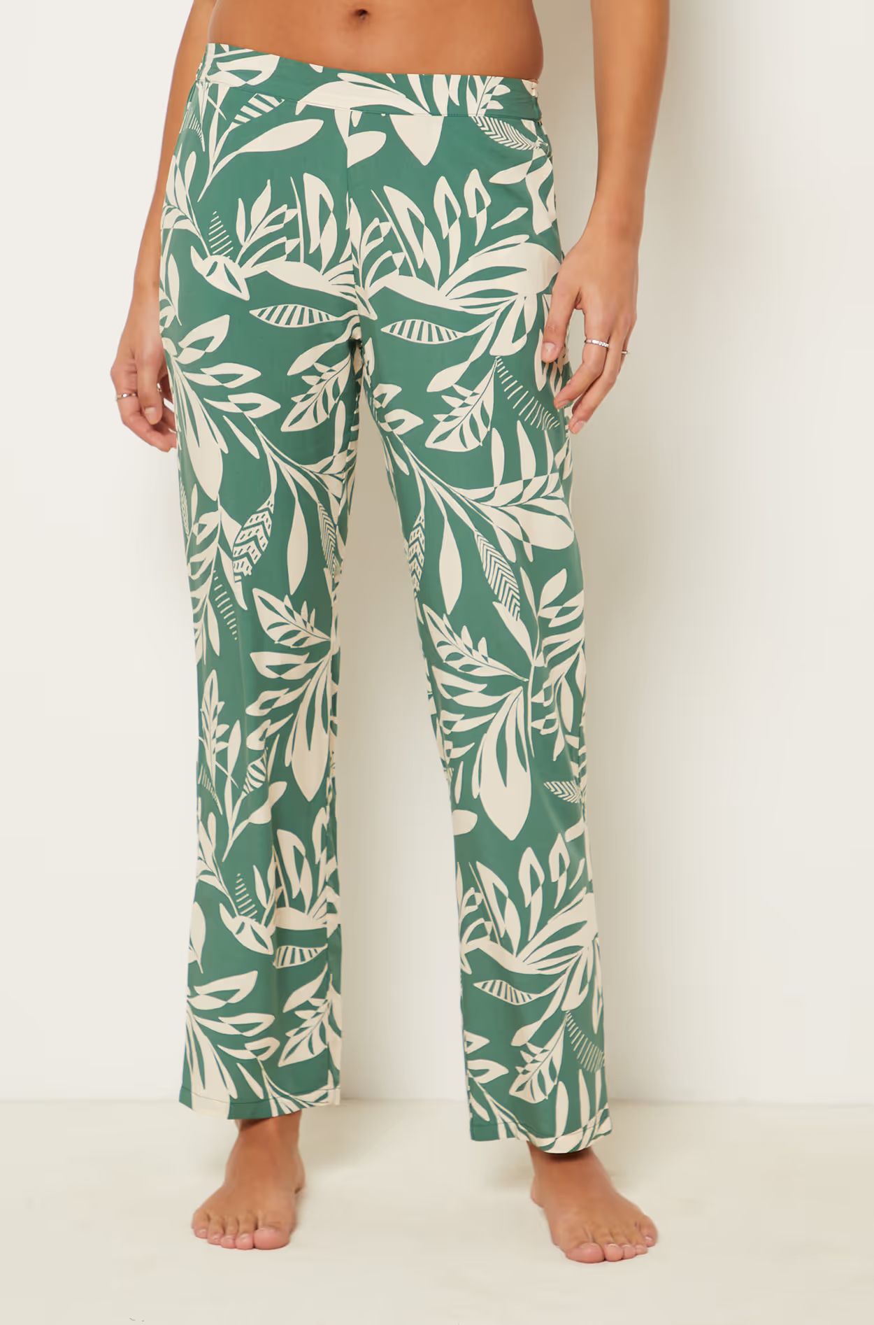 Pantalon de pyjama coupe droite imprimé palmier VISCOSE - ETAM | Etam FR