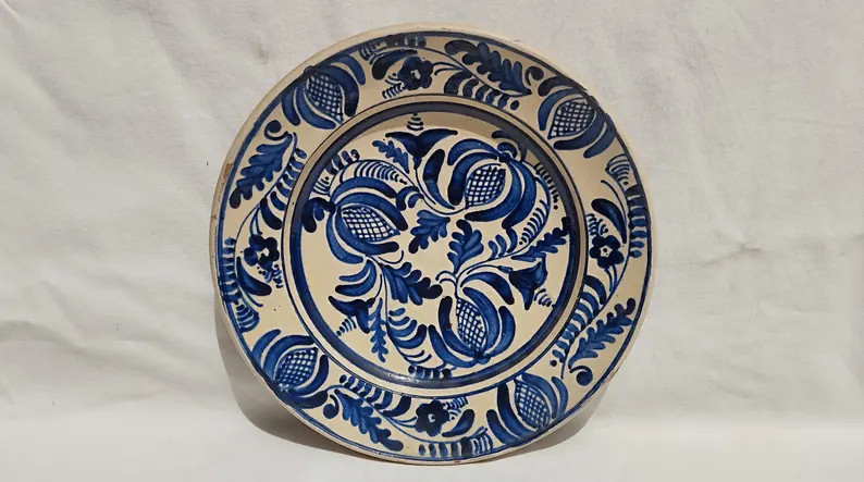 Traditional Blue Painted Clay Plate, Transylvania Pottery, Folk Plate, Antique Peasant Plate - Et... | Etsy (US)