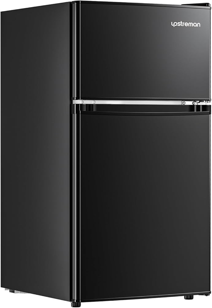Upstreman 3.1 Cu.Ft Mini Fridge with Freezer, Double Door Mini Fridge, Adjustable Thermostat, Ene... | Amazon (US)