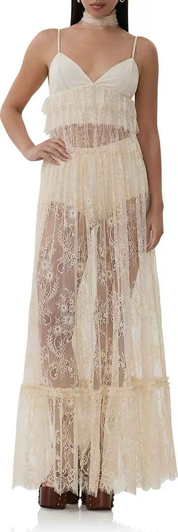 Allegra Sheer Lace Maxi Skirt | Nordstrom