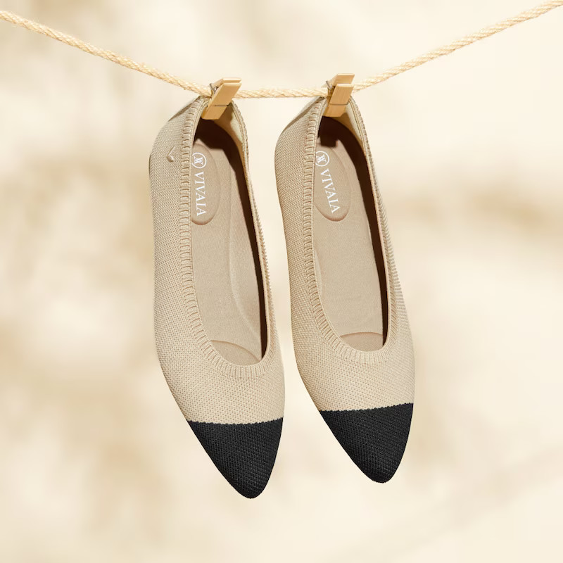 Pointed-Toe Ballet Flats (Aria 5°) | VIVAIA