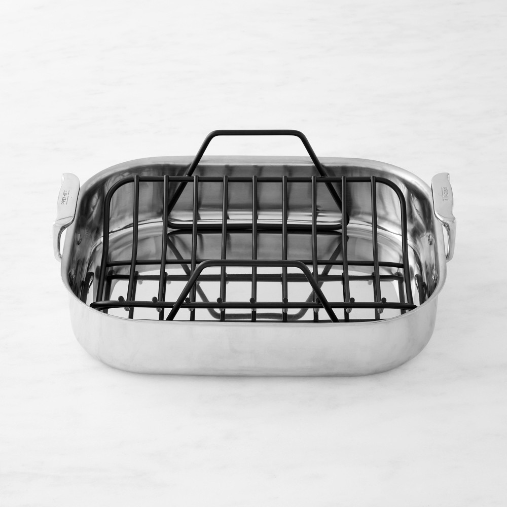 All-Clad Stainless-Steel Roasting Pan with Rack | Williams-Sonoma