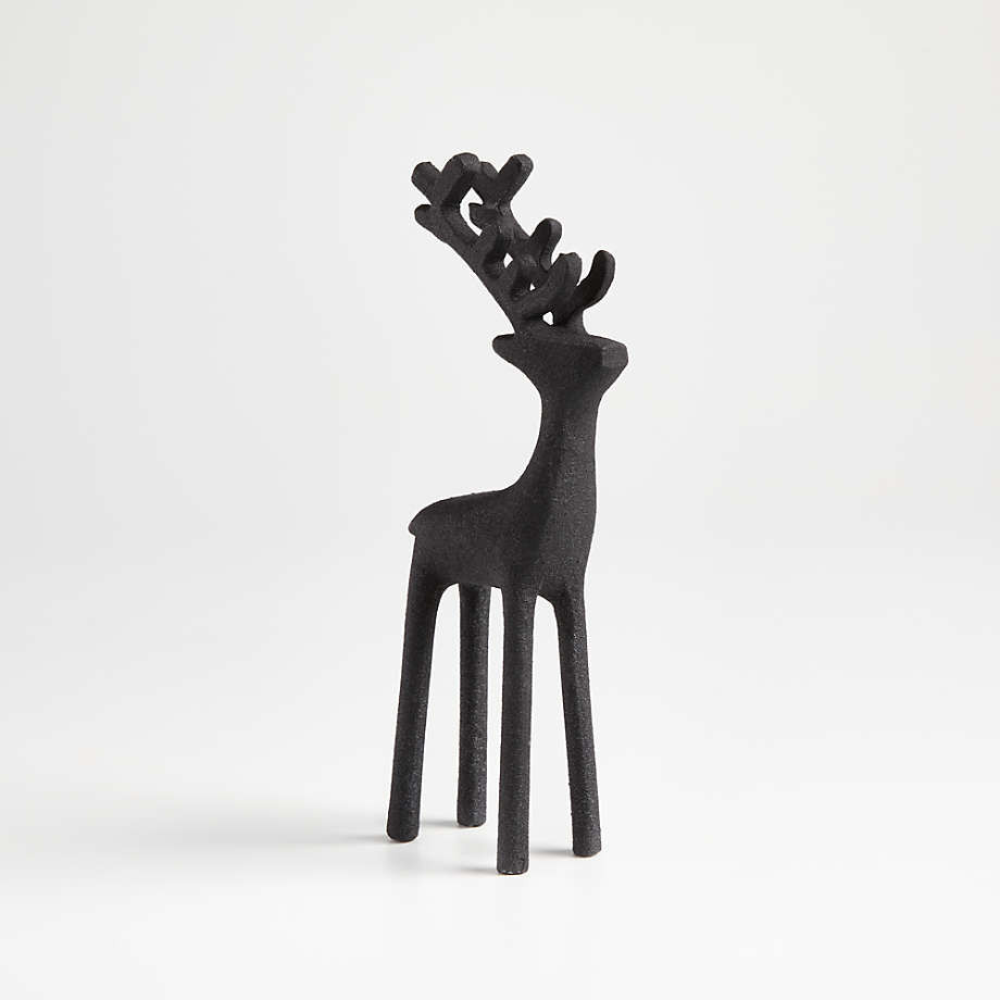 Zinc Holiday Reindeer Decoration 10.5" + Reviews | Crate & Barrel | Crate & Barrel