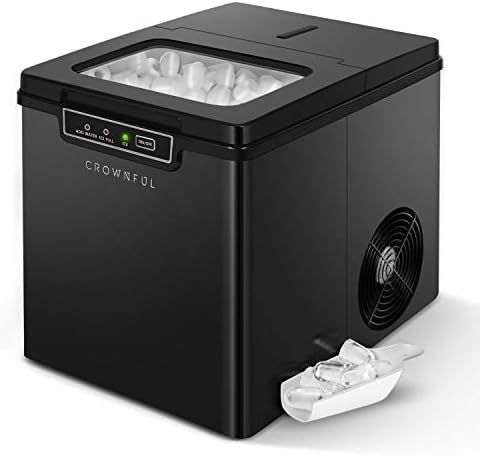 Amazon.com: CROWNFUL Ice Maker Countertop Machine, 9 Ice Cubes Ready in 8 Minutes, 26lbs Bullet I... | Amazon (US)