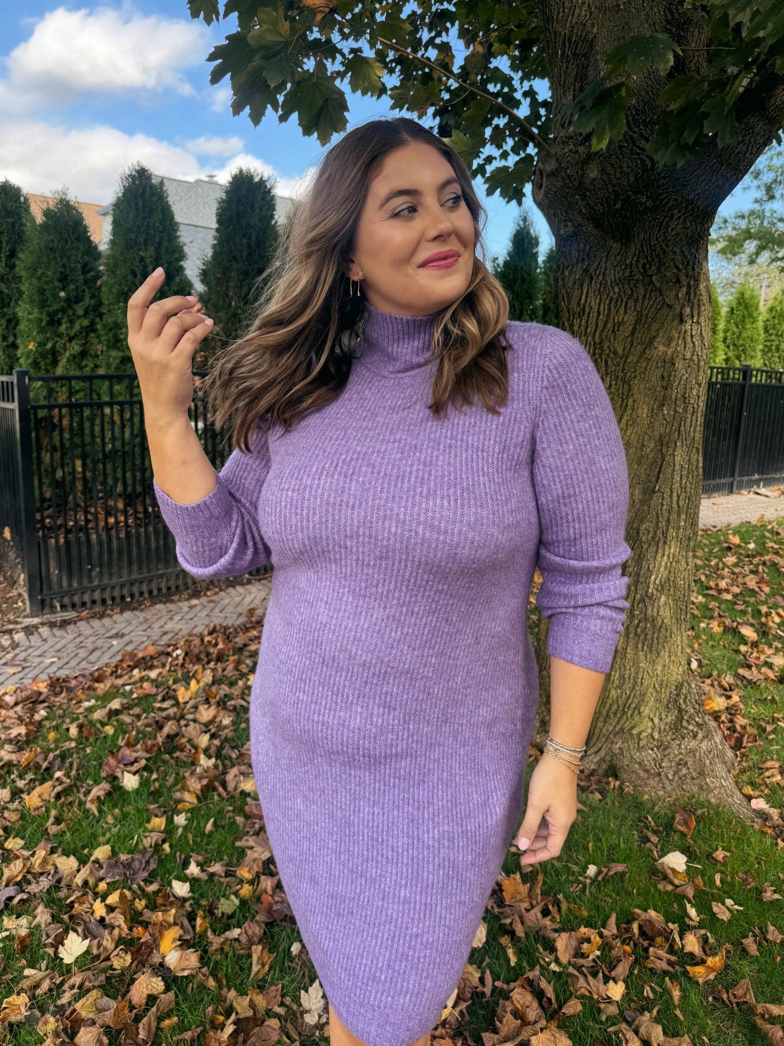 Wearing size 18 in sweater dress - fall outfit - fall dress - pair with boots or flats! 

#LTKPlusSize #LTKStyleTip #LTKSeasonal
