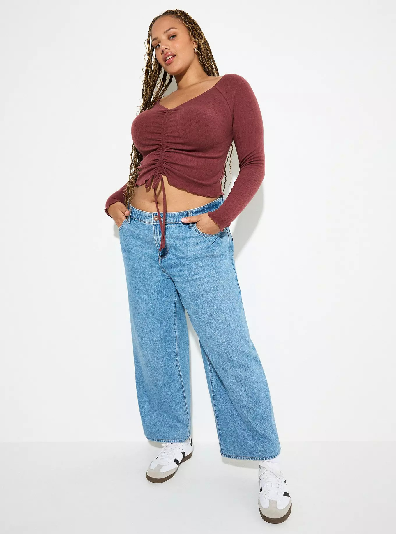 LoveSick Cinch-Front Long-Sleeve Top | Torrid (US & Canada)