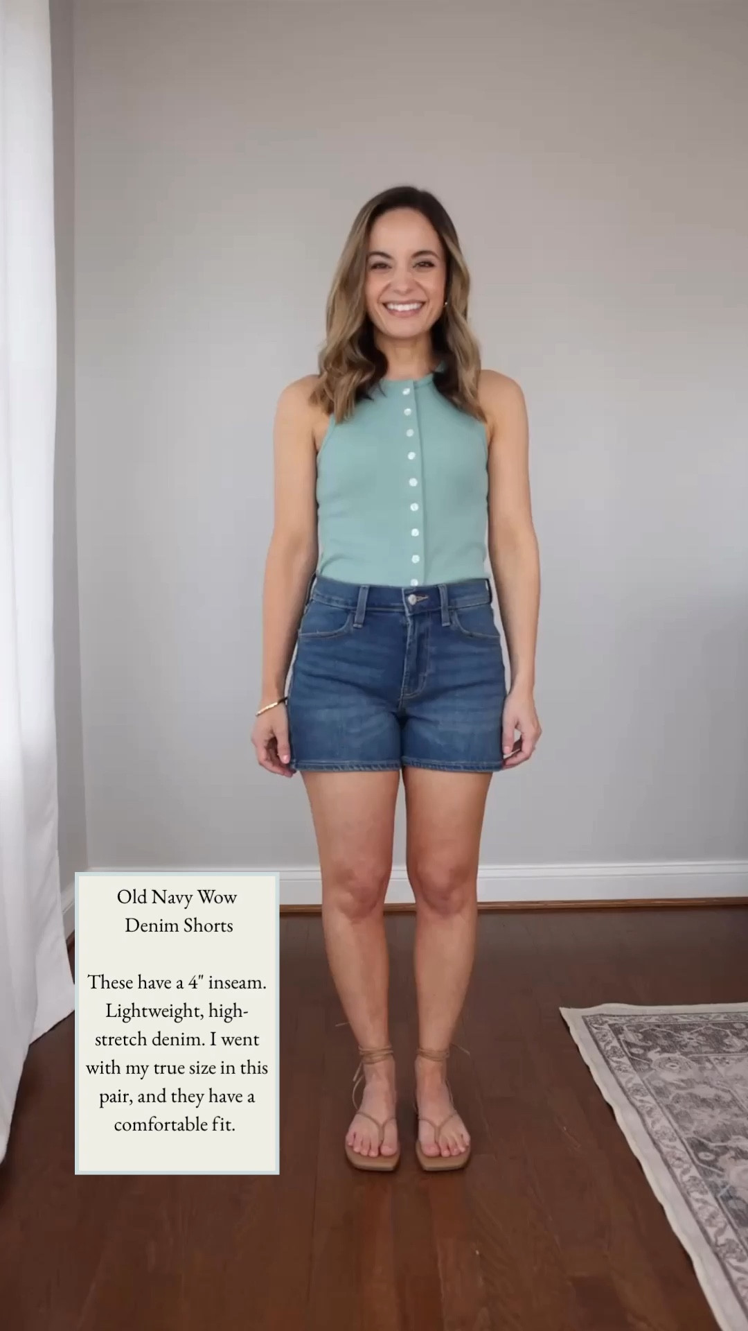 Four pairs of denim shorts with a mid length. 

Old Navy Wow Shorts: 00 - true to size | 4" inseam

Tank Top (J.Crew): XXS
Sandals (Tkees): True to size

My sizing for reference: I'm 4'10" and weigh 105lbs. My measurements are 32", 24", 36". I have a 25" ankle inseam and typically wear petite xxs/00/24. 

 

#LTKPetite