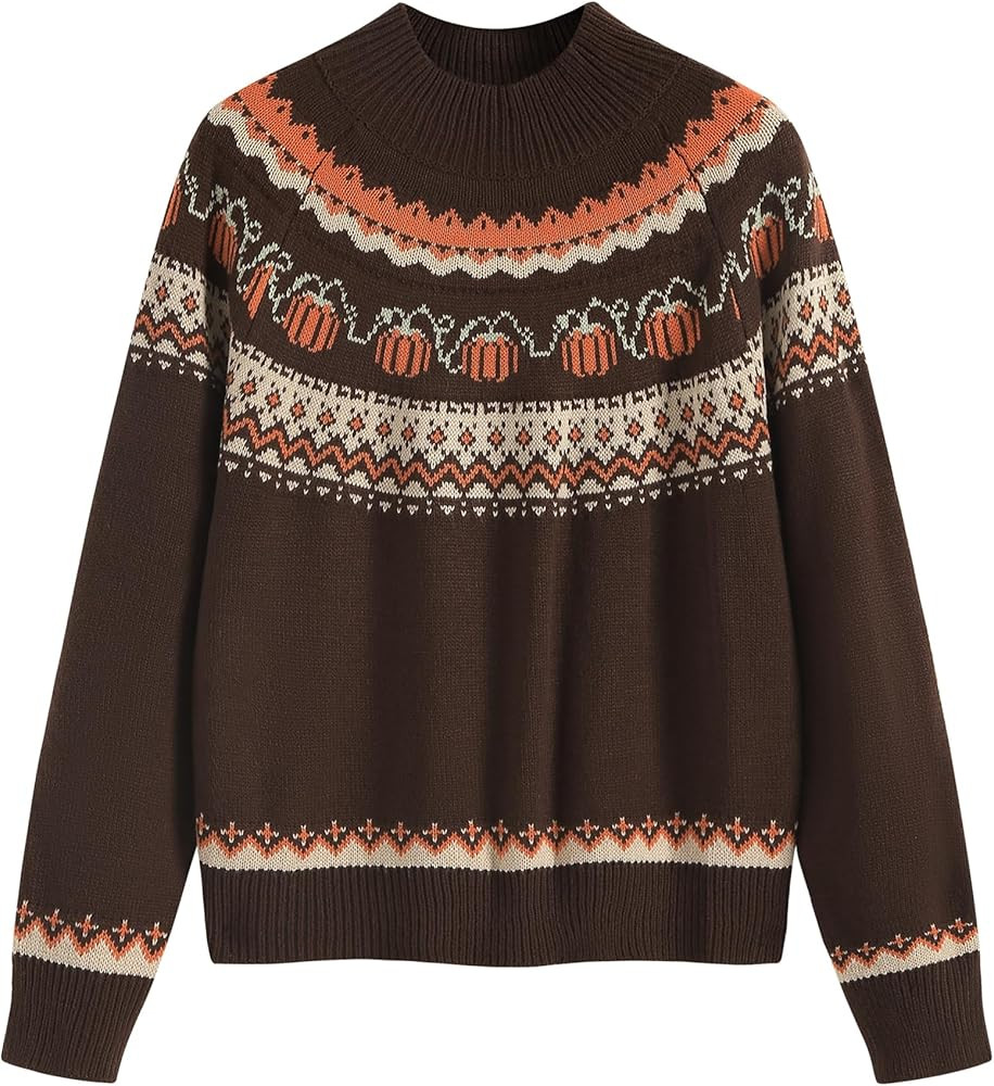 ZAFUL Women's Cropped Turtleneck Sweater Lantern Sleeve Ribbed Knit Pullover Sweater Jumper | Amazon (US)