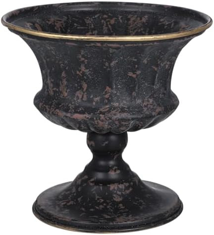 Vintage Metal Urn Planter, Small Roman Flower Pot Table Centerpiece Trumpet Vase Farmhouse Table ... | Amazon (US)