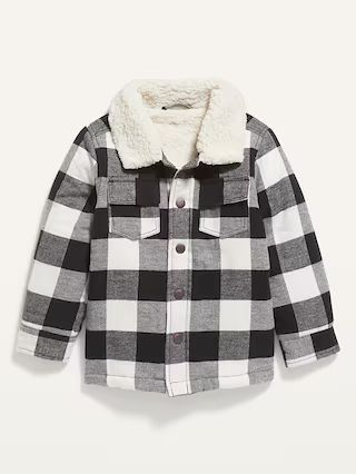 Sherpa-Lined Plaid Shirt Jacket for Toddler Boys | Old Navy (US)
