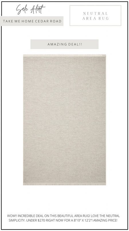 MAJOR DEAL - large area rug on sale!! An amazing price for the size! Love this one.

Area rug, neutral rug, amazon, Amazon home, Amazon finds, indoor outdoor rug. Loloi rug 

#LTKhome #LTKsalealert