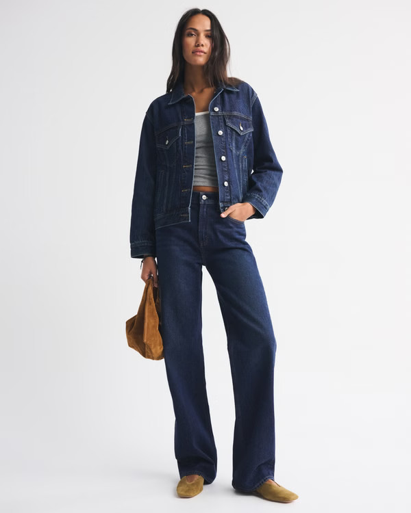 Easy Denim Trucker Jacket | Abercrombie & Fitch (US)