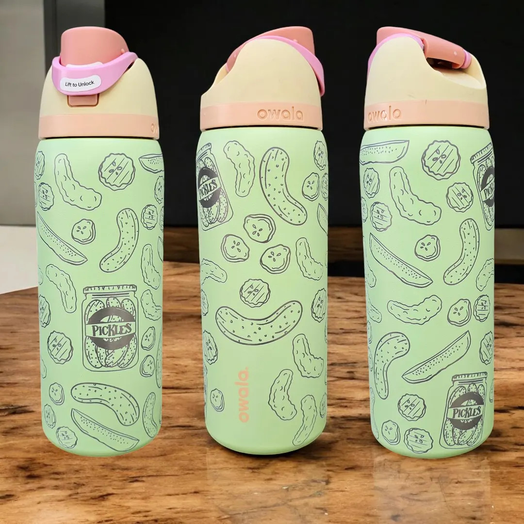 Pickle Engraved Owala 24 and 32 oz Bottle | Pickle Lover Gift | Elegant & Personalized Drinkware | Etsy (US)