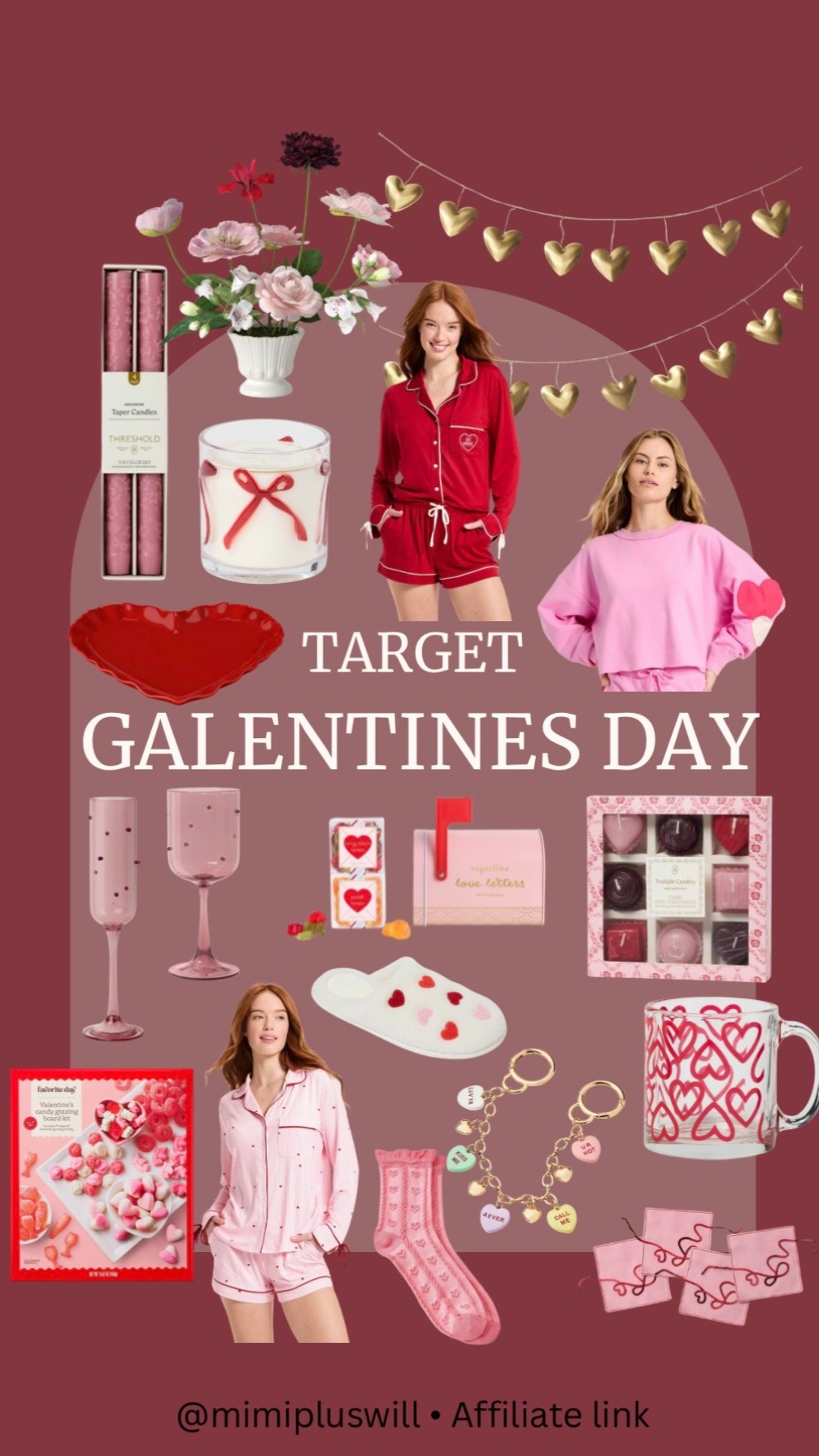 Target galentines day planning!

Valentine’s Day | v day pajamas | heart mug | valentines party | champagne glass | gifts 
Follow @mimipluswill for more! 

#LTKSeasonal #LTKvlog #LTKPetite