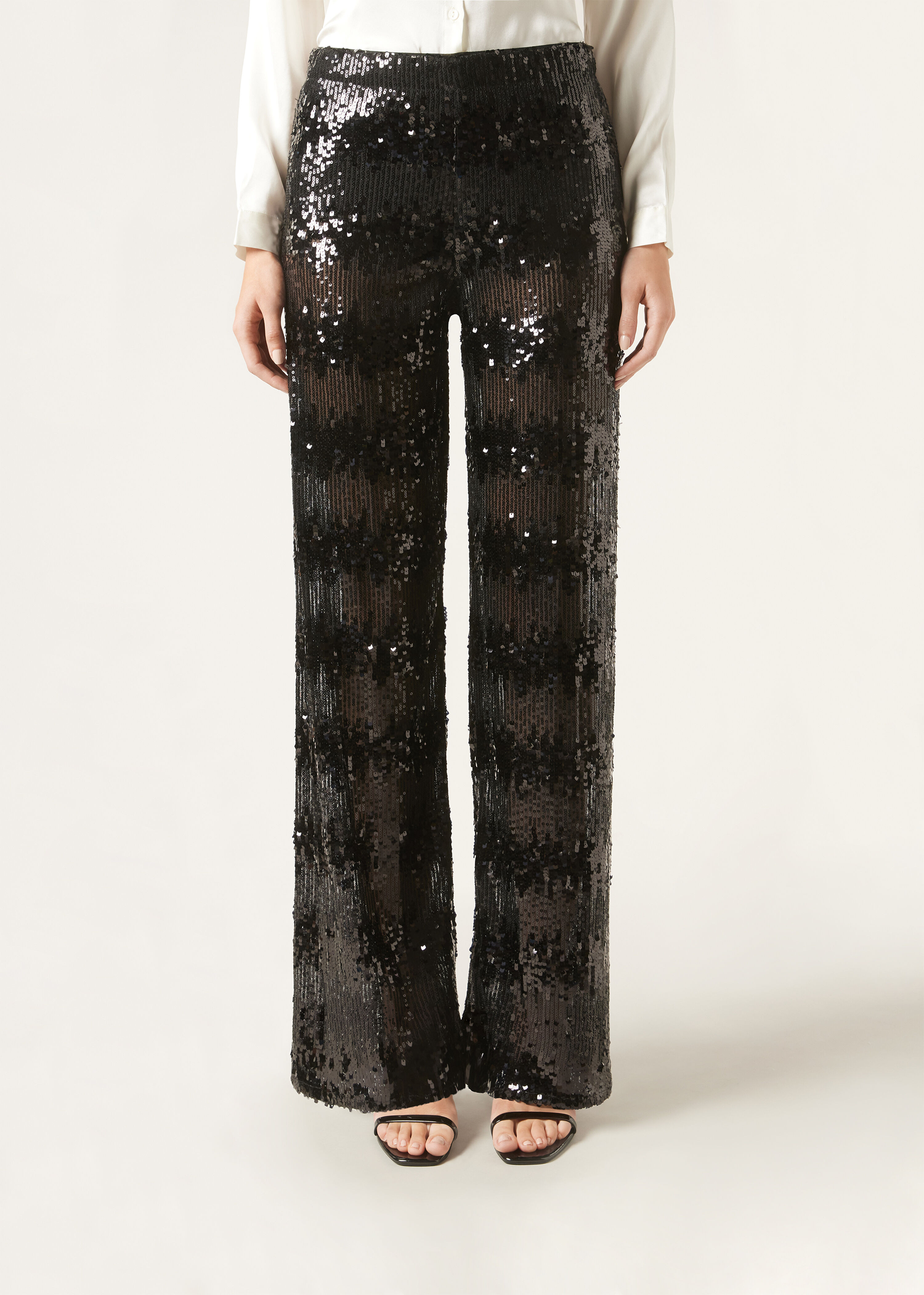 Striped Sequin Palazzo Pants | Calzedonia US