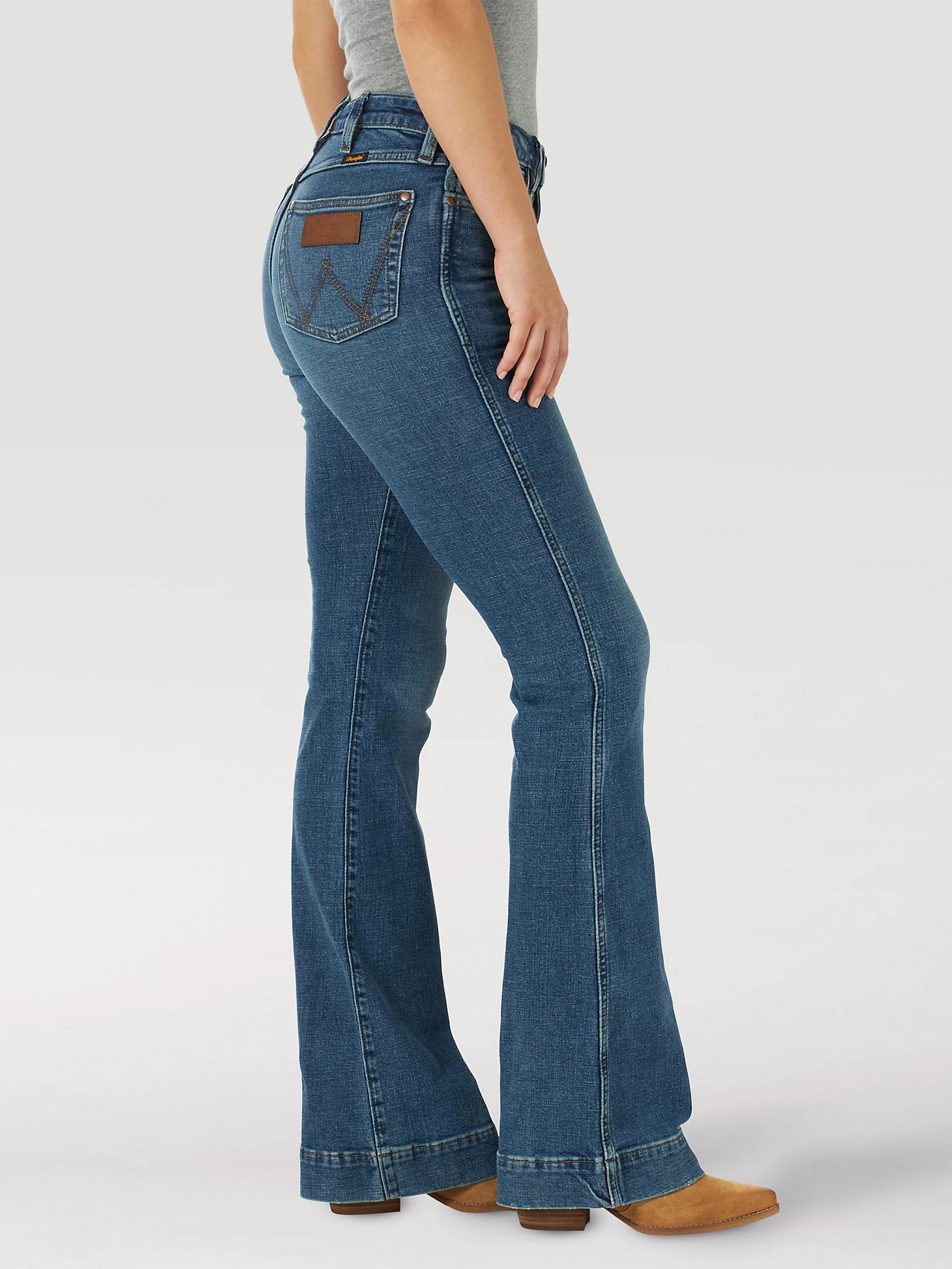 The Wrangler Retro® Premium Jean: Women's High Rise Trouser in Hadley | Wrangler
