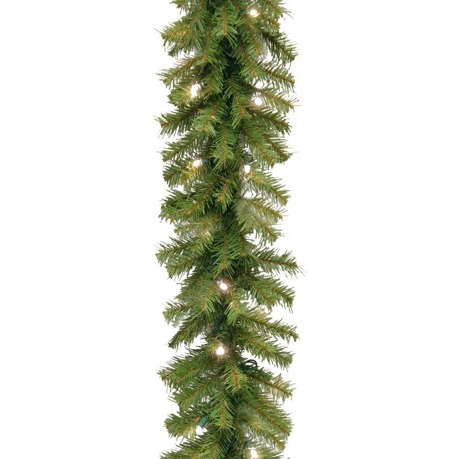 9 ft. Pre-Lit Carolina Pine Garland with LED Lights | National Tree Company