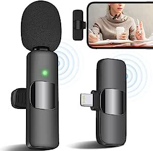 IIQ Wireless Lavalier Microphone for iPhone, Mini Professional Wireless Lavalier Microphone, Wire... | Amazon (US)