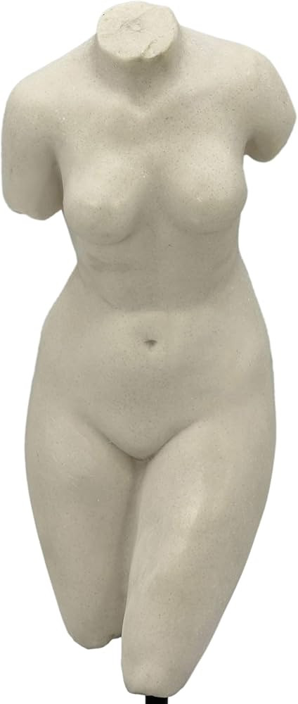 Galt International 13.5" Poly Marble Body Statue w/Black Pedestal Stand for Home Decor - Greek Go... | Amazon (US)