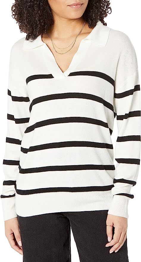 The Drop Women's Meena Loose Fit Open Collar Pullover Sweater | Amazon (US)