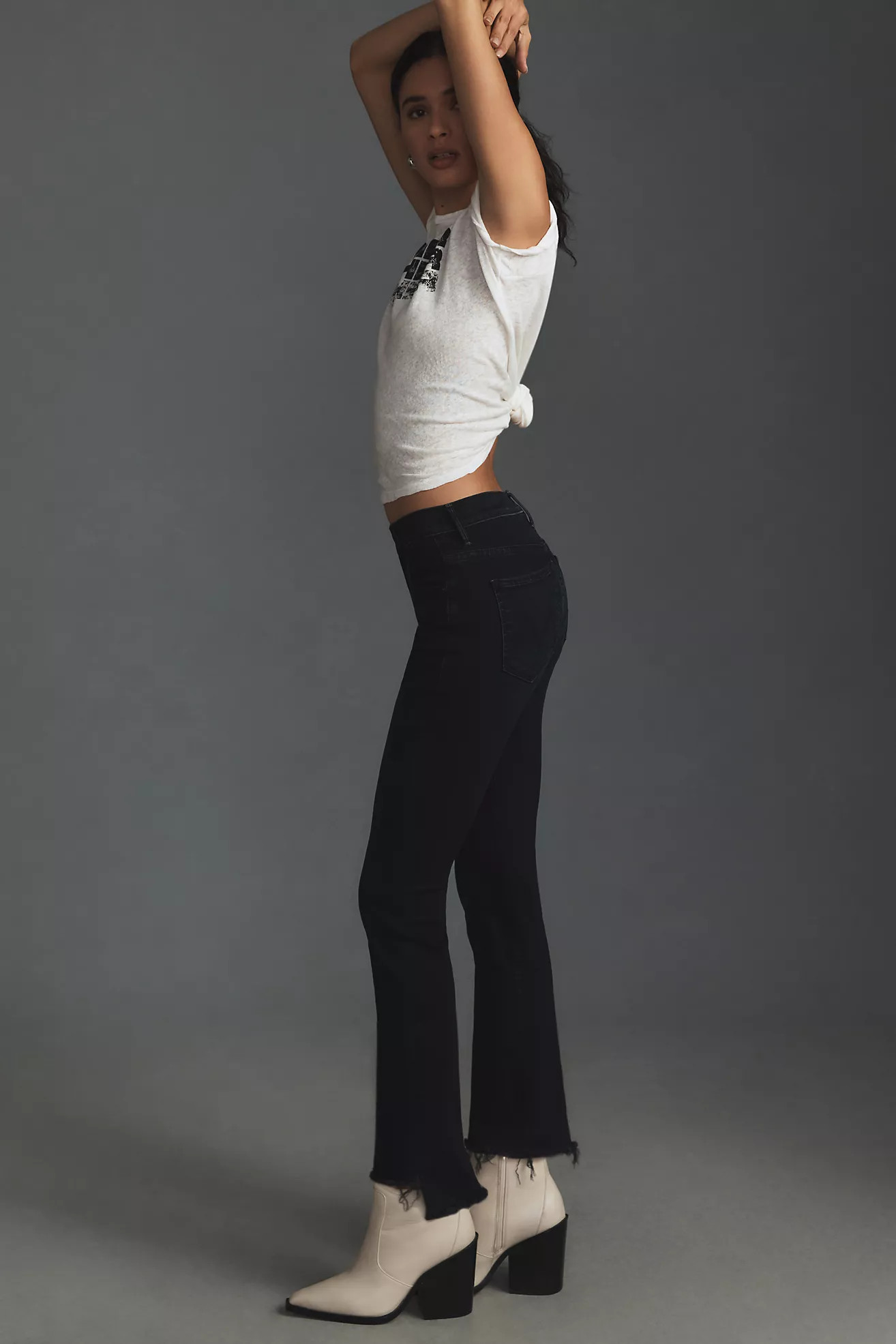 MOTHER The Insider Crop Step Fray Jeans | Anthropologie (US)