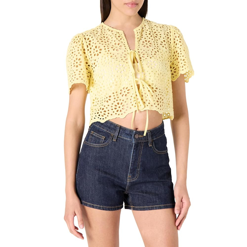 The Drop Women's Doca Lace Tie Front Top with Scallop Detail | Amazon (US)