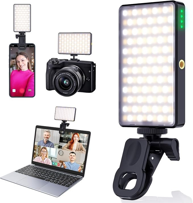 Portable Selfie Light Rechargeable - 120 Led Cell Phone Light Up to 15 Hours with 3 Light Modes 1... | Amazon (US)