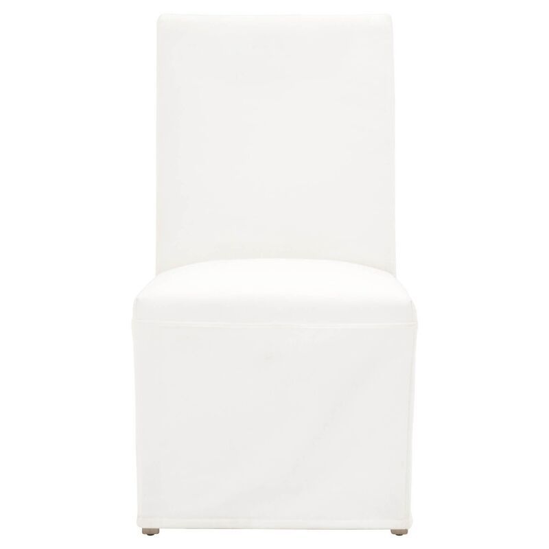 S/2 Leah Slipcover Dining Chairs, Pearl Performance | One Kings Lane