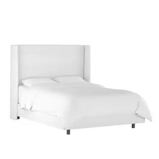 Skyline Furniture Wingback Bed in Mystere Snow - King | Bed Bath & Beyond
