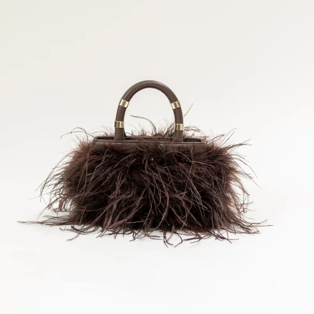 J. LOWERY EMILY Feather Bag | Espresso | J. LOWERY