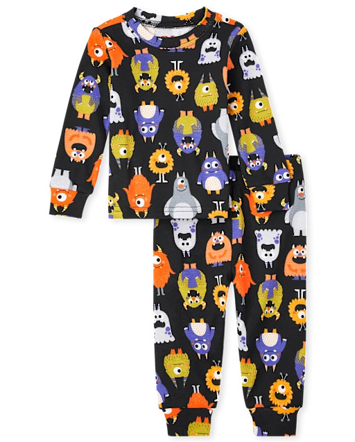 Unisex Baby And Toddler Glow In The Dark Halloween Long Sleeve Monster Mashup Snug Fit Cotton Paj... | The Children's Place