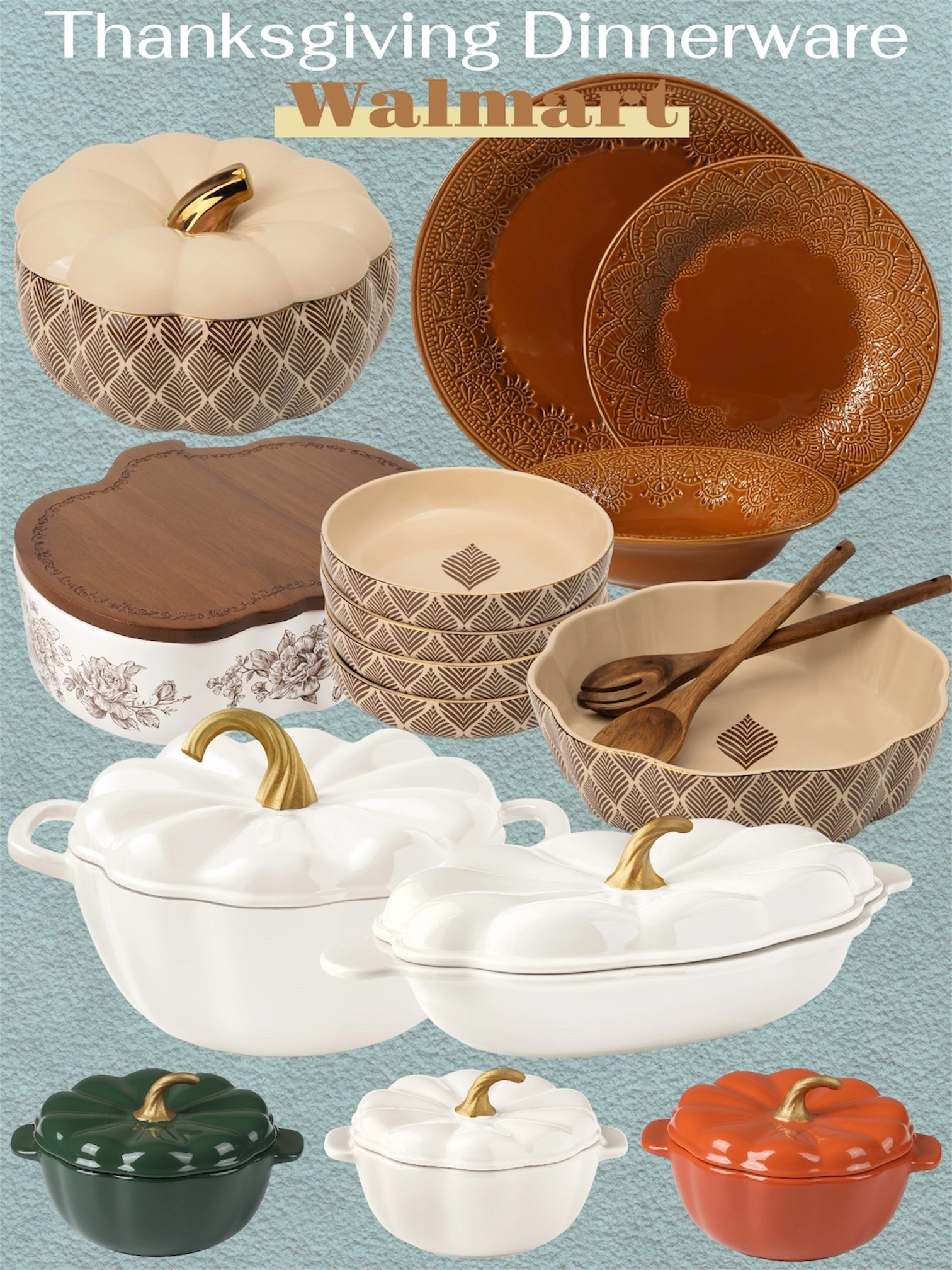 Thanksgiving dinnerware Harvest edition from Walmart. 




Thanksgiving Dinnerware set/ thanksgiving tablescape/ thanksgiving plates/ fall dinnerware/ pumpkin bowl/ pumpkin dish/ #LTKHoliday 

Walmart fall home finds, thanksgiving tableware, pumpkin dish, pumpkin shaped Dutch oven, pumpkin soup tureen, pumpkin serving bowl, pumpkin Dutch oven

#LTKParties #LTKFamily #LTKHome #LTKSeasonal