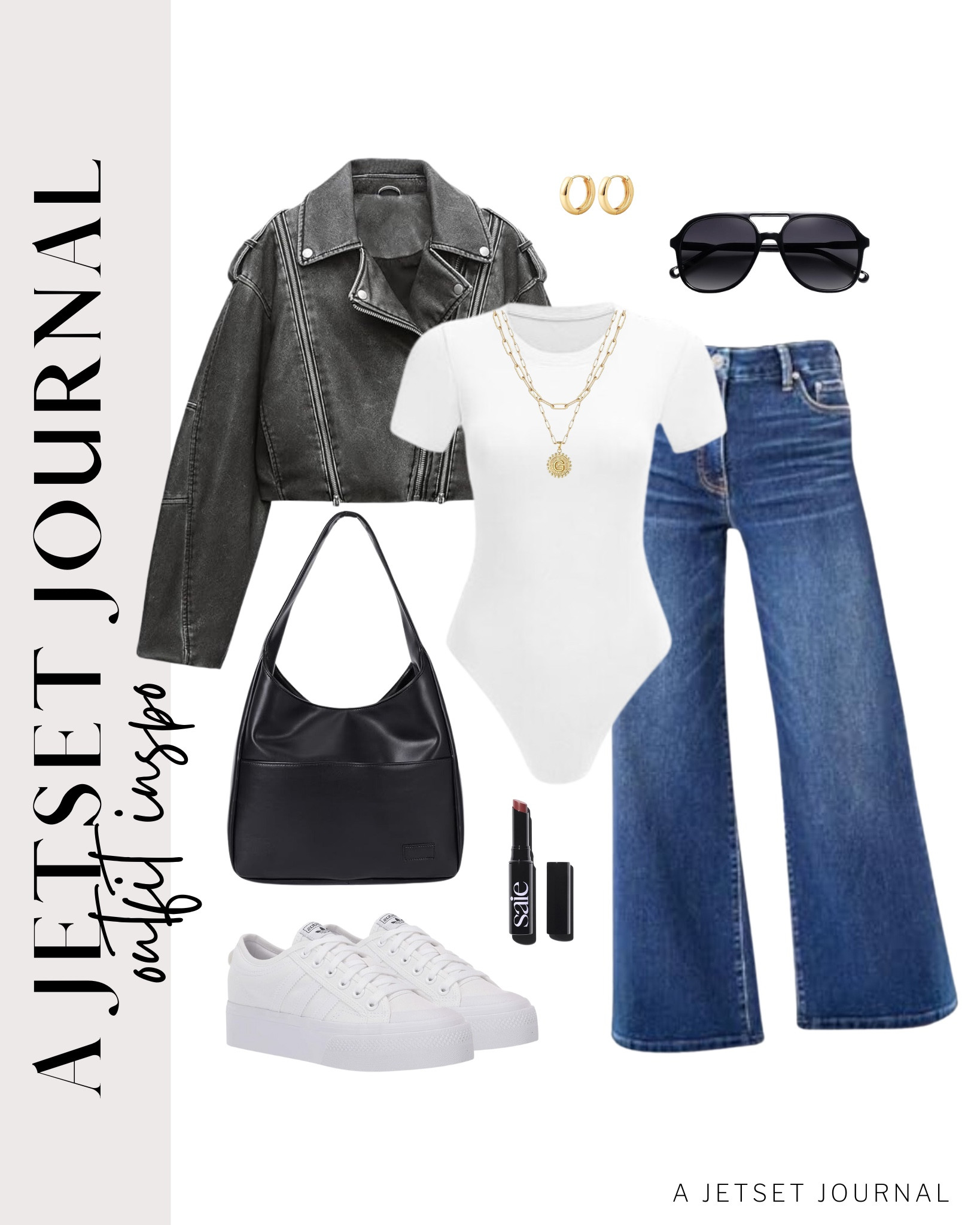 Rock a stylish look with a faux leather jacket, wide-leg jeans, a short sleeve bodysuit, and sneakers!
winter outfit, casual style, amazon fashion, faux leather jacket, wide-leg jeans, short sleeve bodysuit, casual chic, street style, trendy outfit, everyday fashion, laid-back look, comfortable style, sneaker fashion

#LTKU #LTKSeasonal #LTKStyleTip