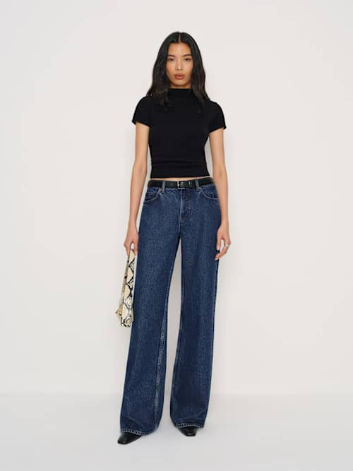Cary Low Rise Slouchy Wide Leg Jeans | Reformation (Global)