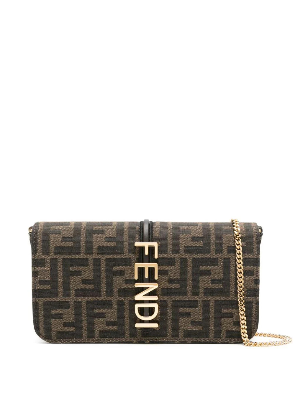 Women's Fendigraphy Wallet On Chain in Tamorebano | 8BS076AD23 | LOZURI
