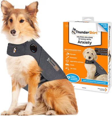 THUNDERSHIRT Anxiety & Calming Aid for Dogs, Heather Grey, Large - Chewy.com | Chewy.com