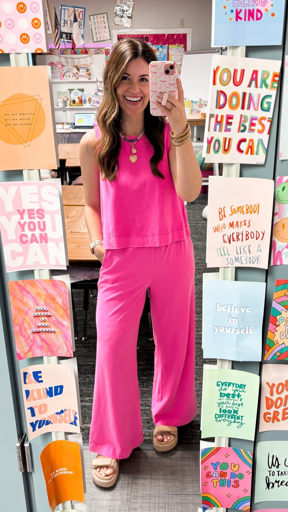 I am obsessed with this gap set! 💖 it’s old, but they still have very similar options in the bright pink color!🙌🏻 and they’re on sale!! 
Top//XS
Pants//XS Petite

#LTKPetite #LTKootd #LTKSaleAlert