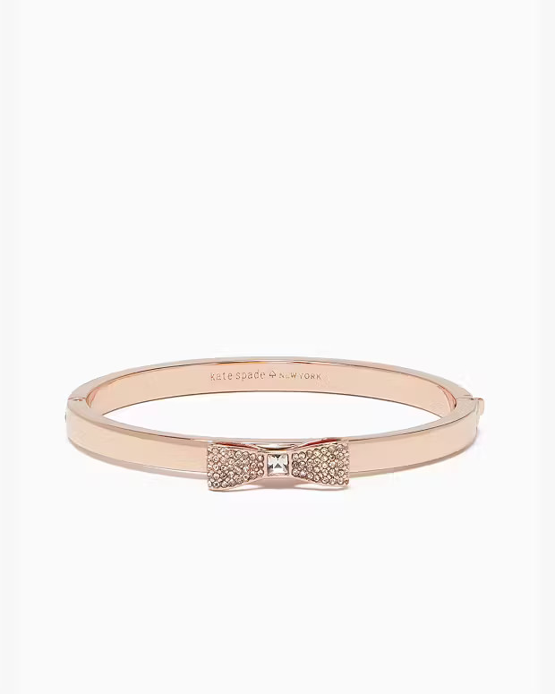 Ready Set Bow Pave Bow Bangle | Kate Spade Outlet