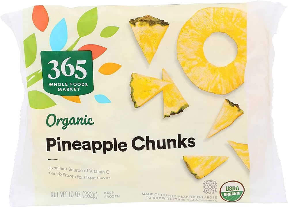 365 By Whole Foods Market, Frozen, Chunks Pineapple Organic, 10 Ounce | Amazon (US)