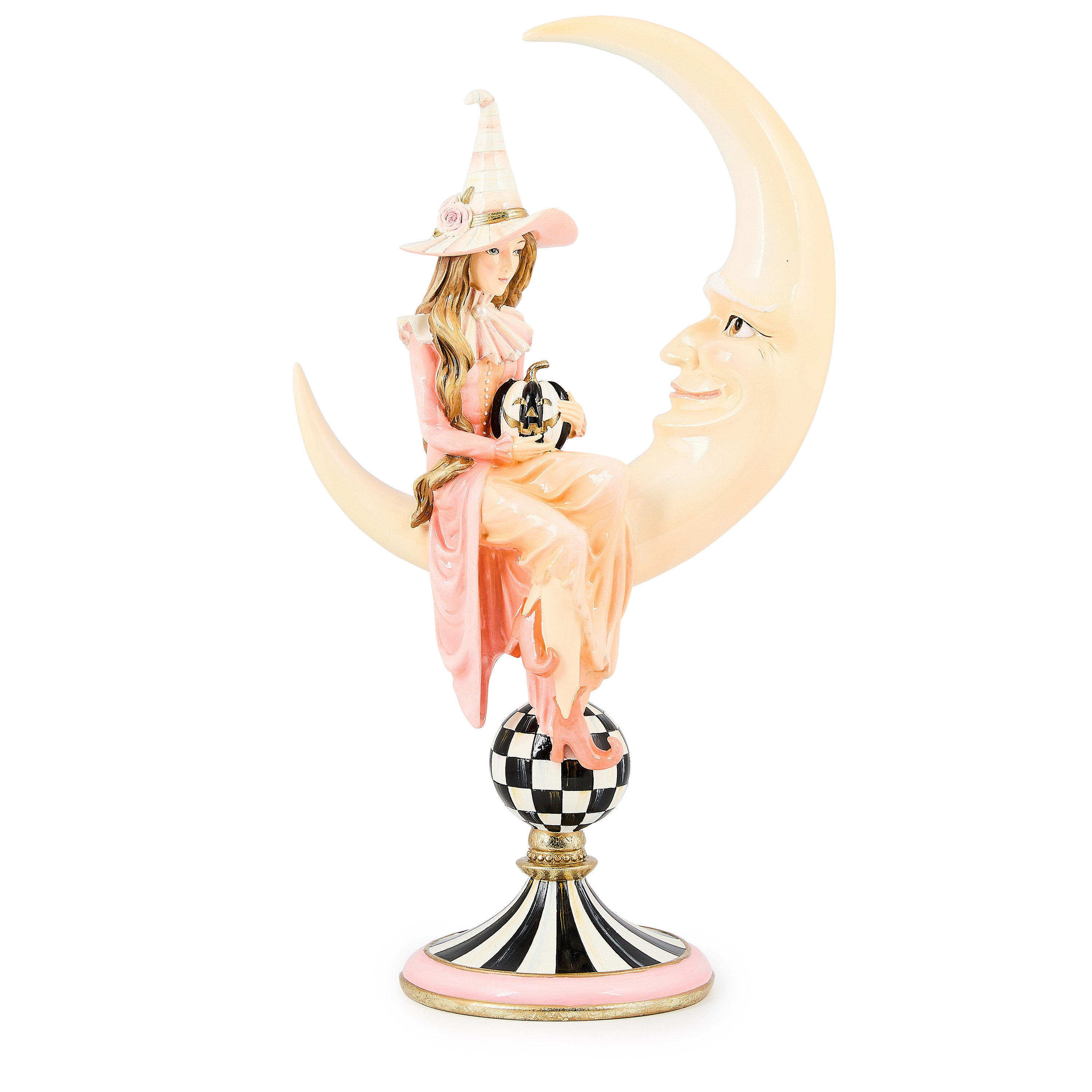 MacKenzie-Childs Hocus Pocus Witch on Moon Figurine | MacKenzie-Childs